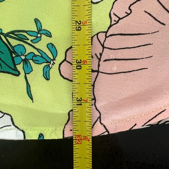 Revolve X AFRM Spring Lime Bouquet Floral Dolly Off The Shoulder Mini Dress | M - Picture 11 of 16